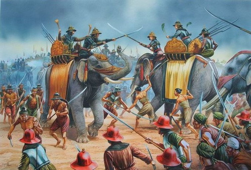 elefantes de guerra tailandia